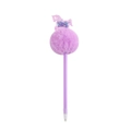 Purple unicorn pom-pom pen with glitter sequins and plush ball for student gifts - Purple