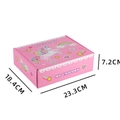 Pink My Unicorn gift box with cartoon motifs and dimensions 23.3x18.4x7.2cm - Empty Gift Box