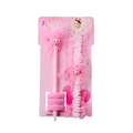 Rosa Baby Kopfschmuck-Set mit Spitzen-Stirnband und niedlichen Hasen-Haarspangen - Erdbeer Hase