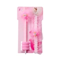 Rosa Baby-Haarband aus Spitze und Feder-Haarnadel Set mit süßer Puppe in Geschenkverpackung - Cartoon Stift Mädchen