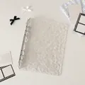Detail of 6-ring translucent water ripple textured A5 binder for K-pop photo cards - A5 Transparent Shell Only