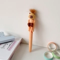 Creative capybara boxing pen with plush hair detail and mechanical punching action - Beige Hair Capybara