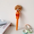 Creatieve oranje robot bokspen met pluchen bruin hoofd en rode bokshandschoenen - Oranje Monster Stijl / Oranje