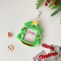 Detalle de funda de felpa para tarjetas de árbol de Navidad con bordados y estrella - Estilo de Árbol de Navidad