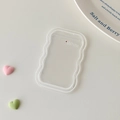 Detail of transparent wavy edge card holder with red heart and White lettering - White Single Card Holder (No Accessories)