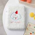 Custodia per tablet bianca in peluche con ricamo a forma di cucciolo e cuore - Cucciolo Bianco (Universale iPad 9,7-11 pollici)