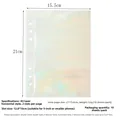 A5 laser rainbow 6-hole inner pages for 5-inch photos, 12.8x10cm size inserts - Holographic Horizontal 2-Pocket Style