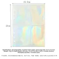 Detail view of A5 6-hole laser holographic 4-grid inner pages for 3-inch photos - Holographic 4-Pocket Style