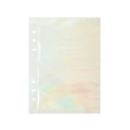 A5 laser rainbow 6-hole binder sleeves with dual pockets for photos and postcards - Holographic Horizontal 2-Pocket Page
