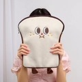 Custodia morbida a forma di toast per iPad da 11 pollici con ricamo a cartone - Marrone