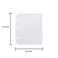 Divisore bianco a 3 fori per mini album con dimensioni 9,6cm x 8,3cm su sfondo bianco - 1 Pezzo Divisorio a 3 Fori