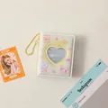 Detail of 2-inch mini photo album with heart cutout and cute bear design - Gradient Yellow White