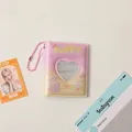Mini album fotografico sfumato rosa con finestra a cuore e motivo cucciolo per borsa - Sfumato Rosa Giallo