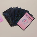Set de tarjetas fotográficas con patrones de estrellas holográficas y diseño SEVENTEEN - 20 Piezas/Paquete (61x91mm) / Negro