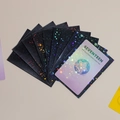 Pochettes de cartes holographiques laser avec motif étoilé pour les fans de K-pop - Laser Étoile Noir