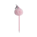Pink fluffy unicorn pen with a silver embroidered unicorn and soft pom pom for kids - Pink