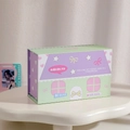 Vista detallada de la caja de almacenamiento con forma de casa y motivos de corazón - Púrpura Verde
