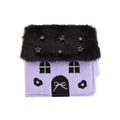 Plush house-shaped mini photocard binder with purple velvet and star-decorated roof - Purple Shell (No Inner Pages)