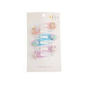 Set di 6 fermagli glitterati per bambine con sirena e conchiglia su scheda espositiva - Sirena e Conchiglia