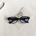 Montatura occhiali cat-eye neri classici con borchie e specifiche JH3201 - Montatura Nera / Lenti Trasparenti