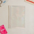 Θήκη A5 laser glitter με 2 τσέπες και 6 τρύπες για συλλογή καρτών K-pop - Ολογραφικό Πυροτεχνήματα A5 Οριζόντιο 2-Θέσεων Ανταλλακτικό 10 Φύλλα (Για 5 ίντσες)