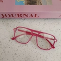 Occhiali da sole aviator rosa trasparenti per bambini con montatura a doppio ponte - Rosa Trasparente