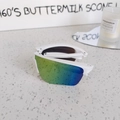 Gafas de sol deportivas plegables para niños con montura blanca y lentes degradadas - Blanco