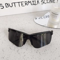 Gafas de sol deportivas negras y plegables para niños con lentes oscuras reflectantes - Negro