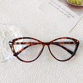 Cat-Eye-Brillengestell mit Leopardenmuster und stilvollem Schildpatt-Finish - Katzenauge (77122) / Leopardenmuster