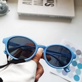 Lunettes de soleil polarisées pour enfants avec monture bleu clair et verres UV - Bleu
