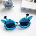 Occhiali da sole polarizzati blu per bambini con orecchie da cartone animato carine - Blu