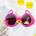 Occhiali da sole polarizzati rosa per bambini con montatura a forma di gatto - Rosa Rosso