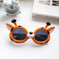 Occhiali da sole polarizzati per bambini, design giraffa arancione con lenti rotonde - Arancione