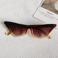 Occhiali da sole vintage gatto con montatura sfumata ambra e lenti color marrone - Marrone Sfumato