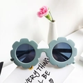 Polarized sunflower kids sunglasses in muted mint green with UV protection lenses - Blue