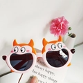 Rosa-orangefarbene Cartoon-Tier-Sonnenbrille für Kinder mit polarisiertem UV-Schutz - Orange