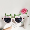 Rosa und grüne Monster-Sonnenbrille für Kinder mit schwarzen polarisierten Gläsern - Grün