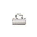 Mini sac pochette cylindrique en acrylique argenté avec finition mate et chaîne - Argent