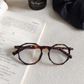 Chic butterfly frame blue light glasses in retro tortoise pattern for women - Geometric Irregular Frame