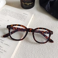 Retro tortoiseshell butterfly frame glasses with blue light blocking lenses in tortoise finish - Rounded Rivet Retro Style (48-22-153)