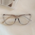 Gafas de sol retro con montura cuadrada pequeña en color gris translúcido - Gris 1-Marco de ojo de gato gris translúcido