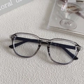 Retro grey transparent square frame sunglasses with black temples for women and men - Grey 17-Grey Translucent Black Temple Frame