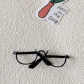 Faltbare schwarze Retro-Rundbrille für 20cm Stoffpuppen und kleine Haustiere - Mini Schwarz