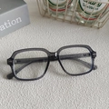 Translucent dark grey square frame sunglasses with 52-17-145 size markings - Grey 24-Dark Grey Translucent Square Frame