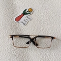 Gafas cuadradas de metal en negro y dorado para muñecos de felpa de 20 cm - Media Montura Cuadrada (Negro Dorado) / Negro Dorado