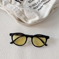 Lunettes de soleil rétro rondes pour enfant avec monture noire et verres jaunes - Monture Noire Verres Jaunes