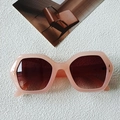 Gafas de sol geométricas rosa mármol con lentes degradadas oscuras elegantes - Rosa Gelatina