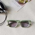 Lunettes de soleil carrées pour enfants vert menthe avec rivets étoiles argentées - Lunettes de Soleil à la Mode / Vert