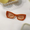 Occhiali da sole cat-eye arancioni modello ZN3875 con lenti colorate traslucide - Design Occhio di Gatto a Cornice Spessa Arancione (034)