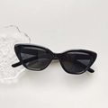 Occhiali da sole retrò cat-eye per bambini neri con lenti grigio scuro e lucidi - Nero
